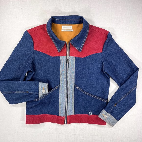 SOLD Urban Outfitters Women's Two-Tone Mechanic Gasoline Western Denim Jacket - Picture 6 of 16